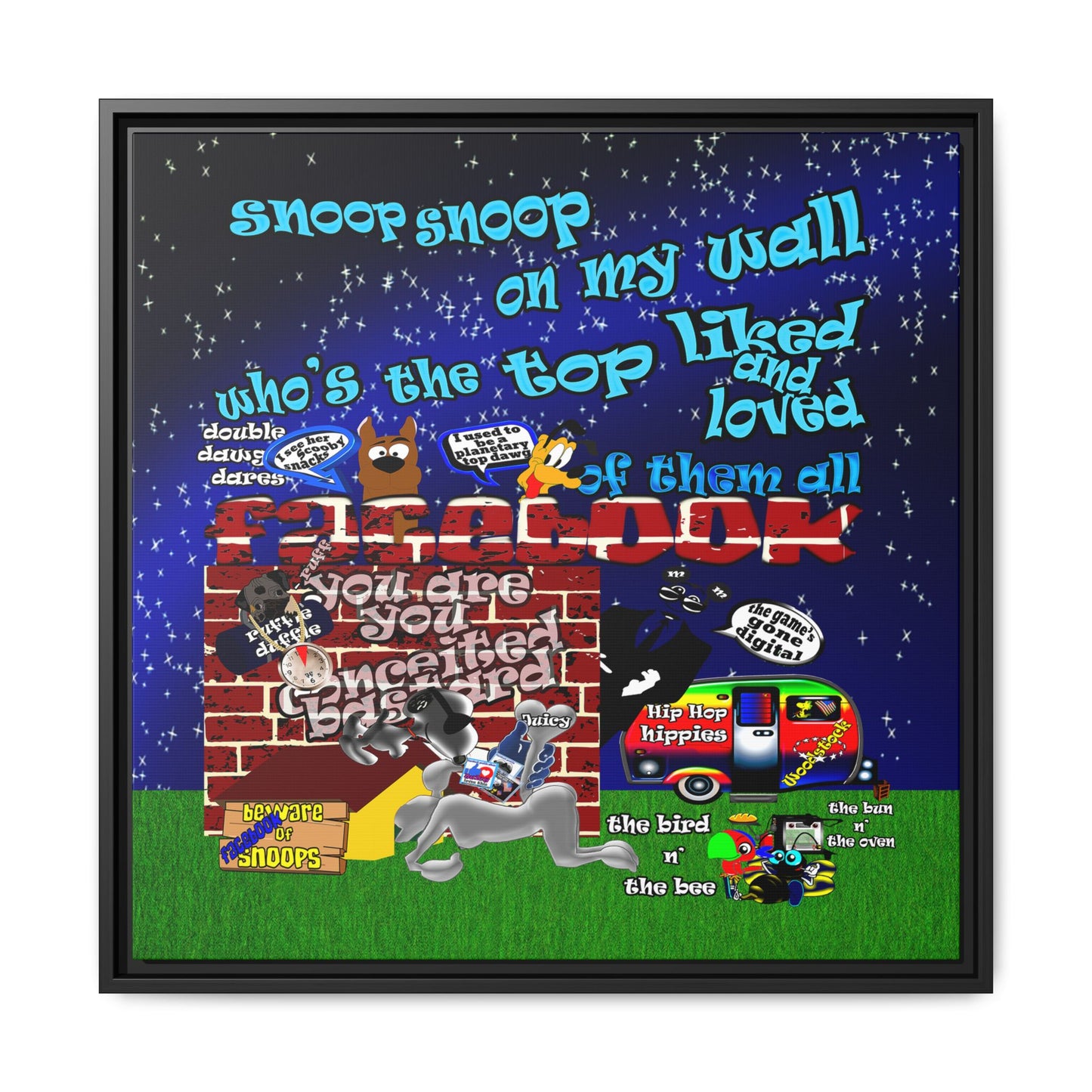 snoops - framed canvas art