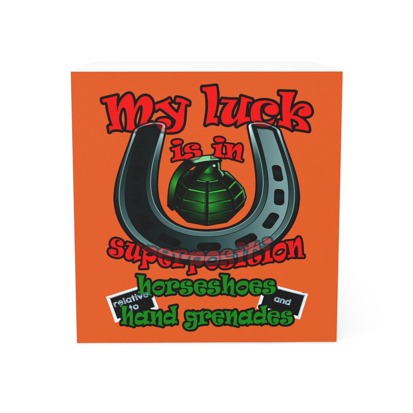 my luck - note cube (orange)