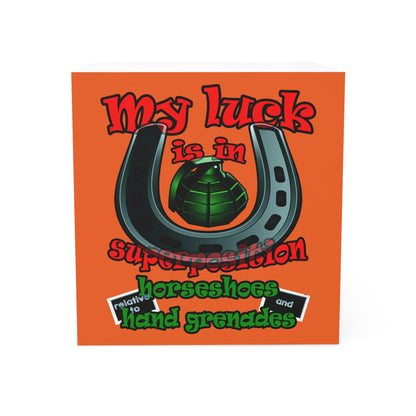 my luck - note cube (orange)