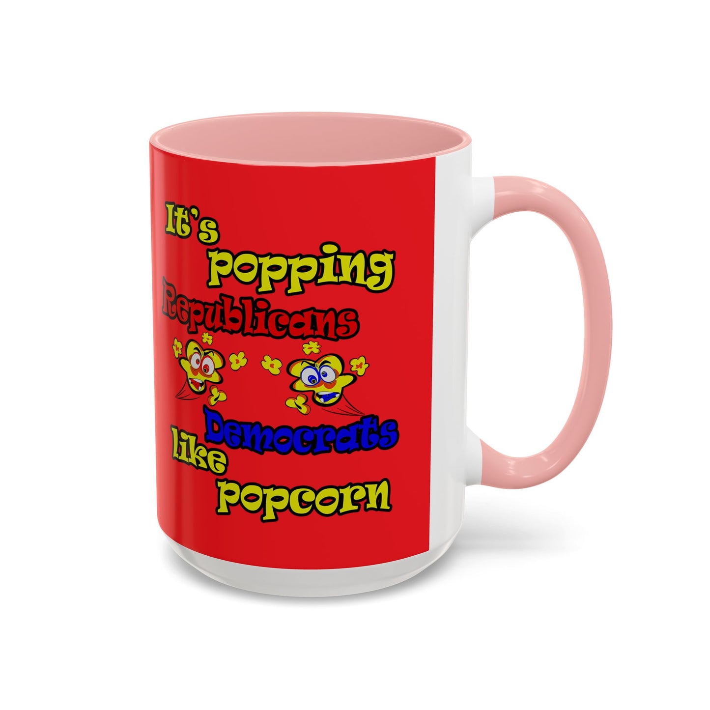 popping like popcorn - Accent Mug (red)