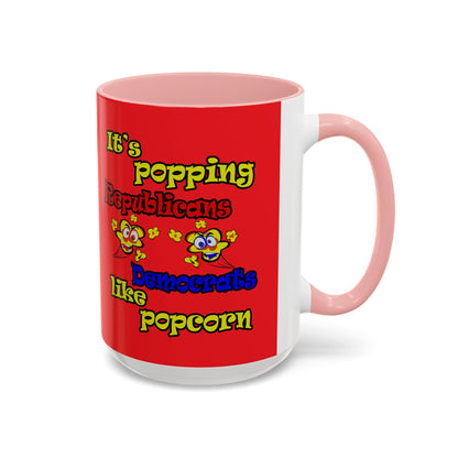 popping like popcorn - Accent Mug (red)