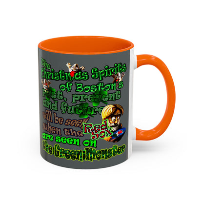 christmas spirits of boston - Accent Mug (dark grey)