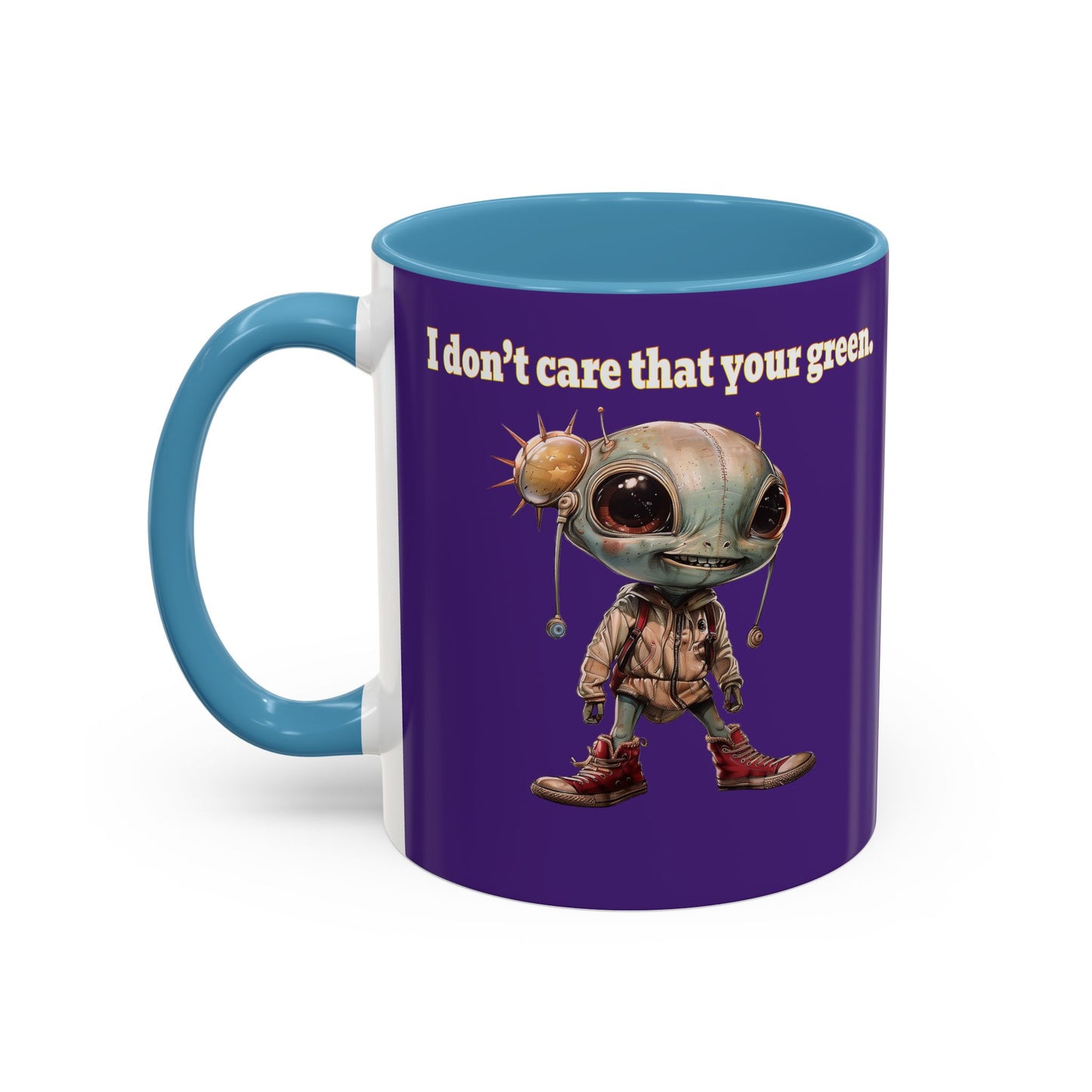 I don't care that your grey - Accent Mug (purple)