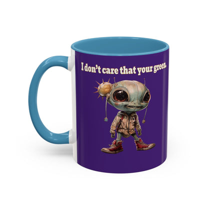 I don't care that your grey - Accent Mug (purple)