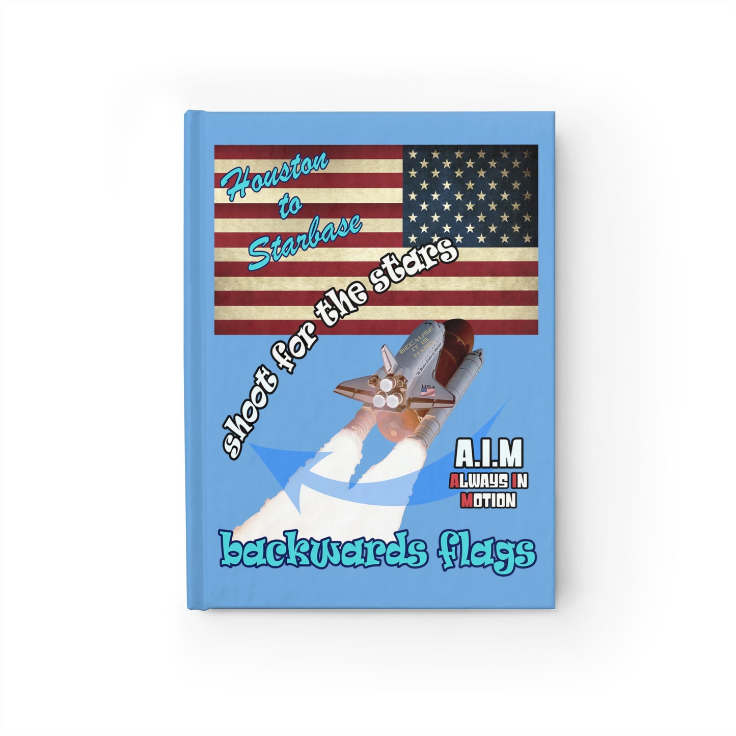 shoot for the stars - journal-blank (light blue)