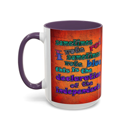 declaration of the independents - Accent Mug (burnt orange)