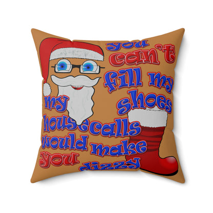 santa's shoes - Spun Polyester Square Pillow - (light brown)