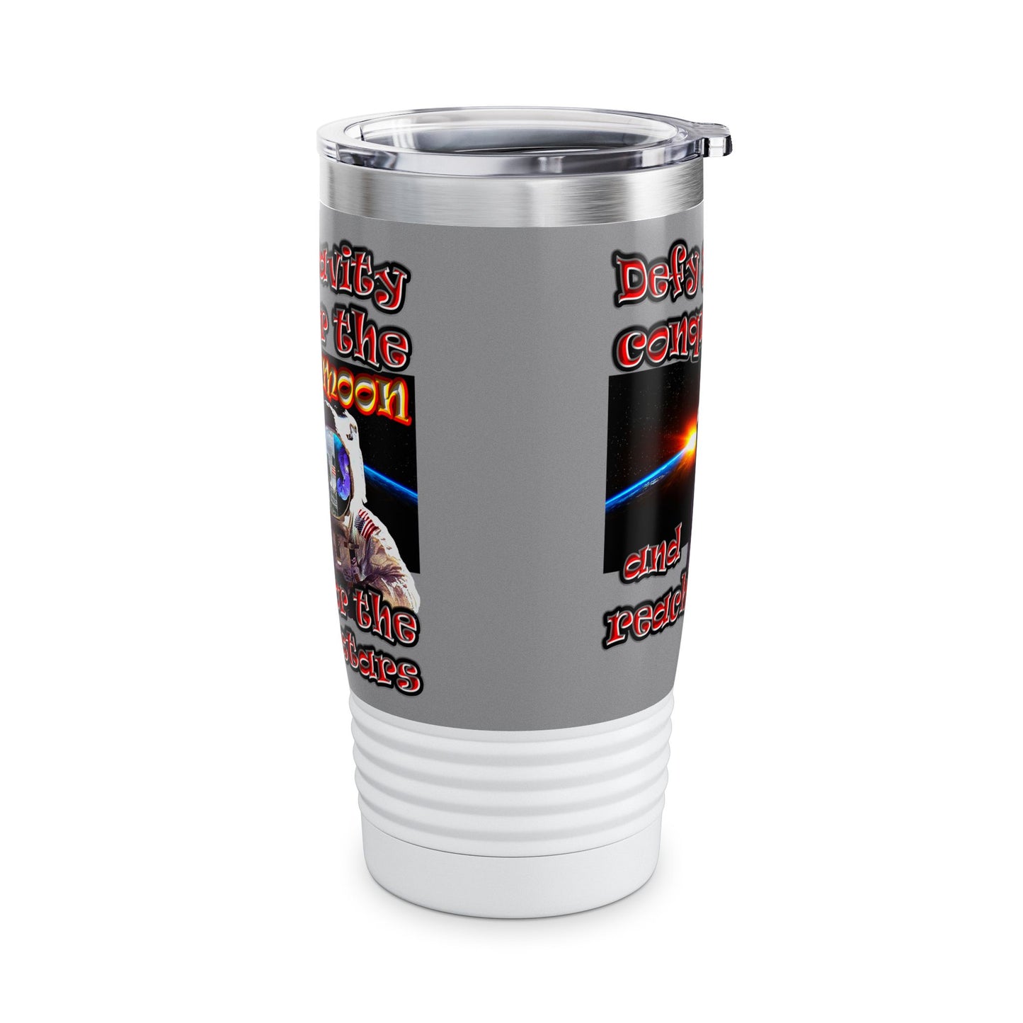 defy conquer reach - Ringneck Tumbler, 20oz (grey)