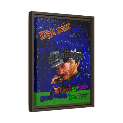 high noon - framed canvas art ('snoops' background)