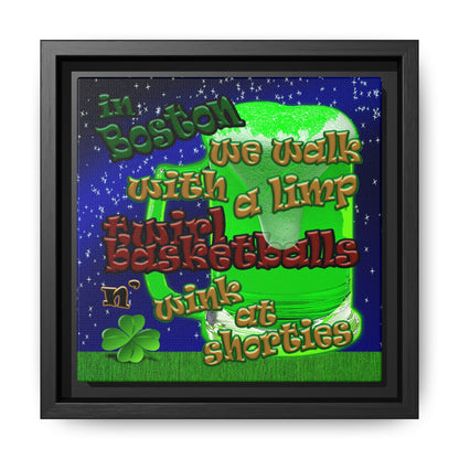 celtics logo - framed canvas art ('snoops' background)