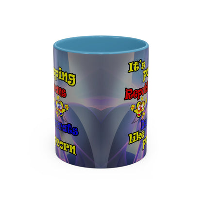 popping like popcorn - Accent Mug (grey-pink wave)