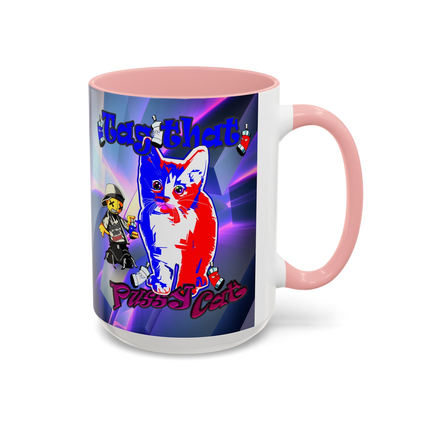 tag that - Accent Mug (grey-pink wave)