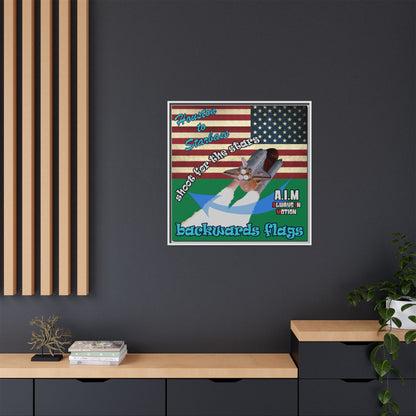 shoot for the stars - framed canvas art (dark green)