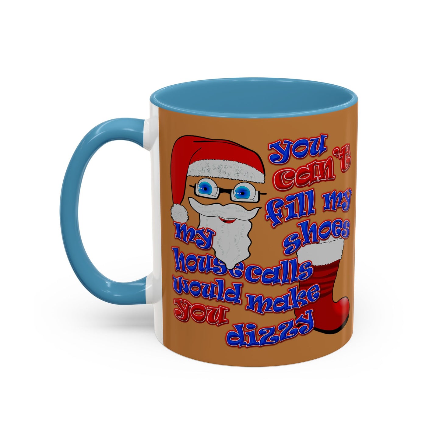 santa's shoes - Accent Mug (light brown)