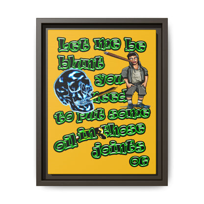 og - framed canvas art (yellow)
