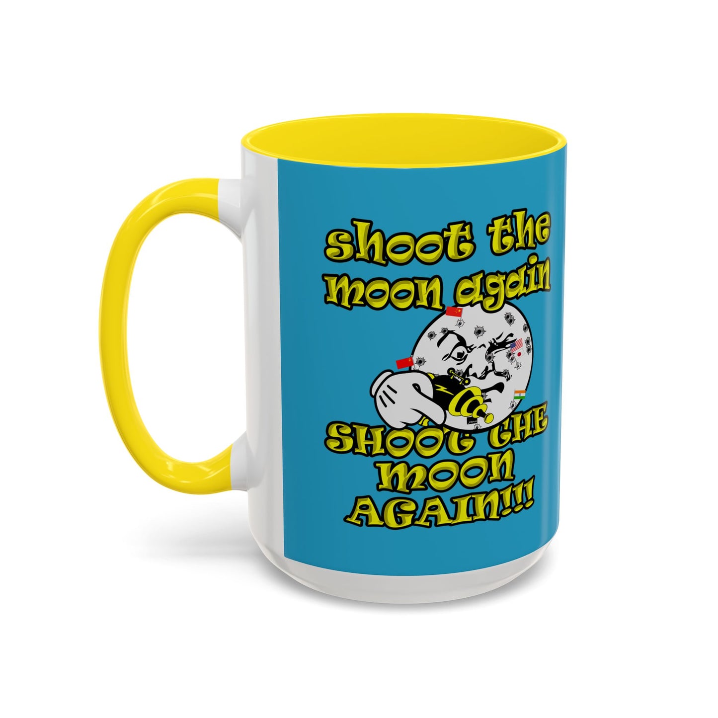 shoot the moon again - Accent Mug (turquoise)