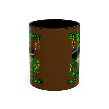disc jockey - Accent Mug (brown)