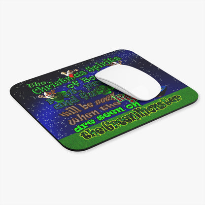 christmas spirits of boston - Mouse Pad (Rectangle) ('snoops' background)