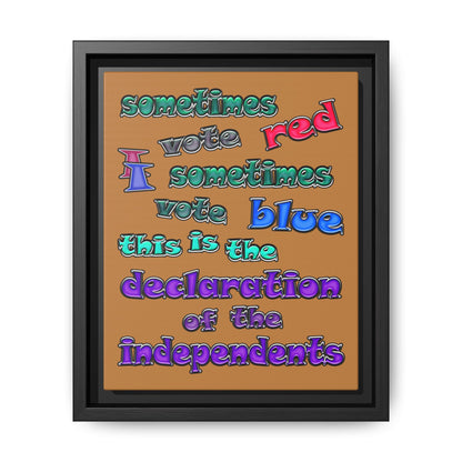declaration of the independents - framed canvas art (light brown)