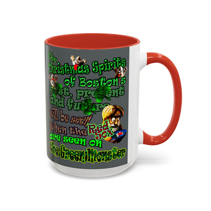 christmas spirits of boston - Accent Mug (dark grey)