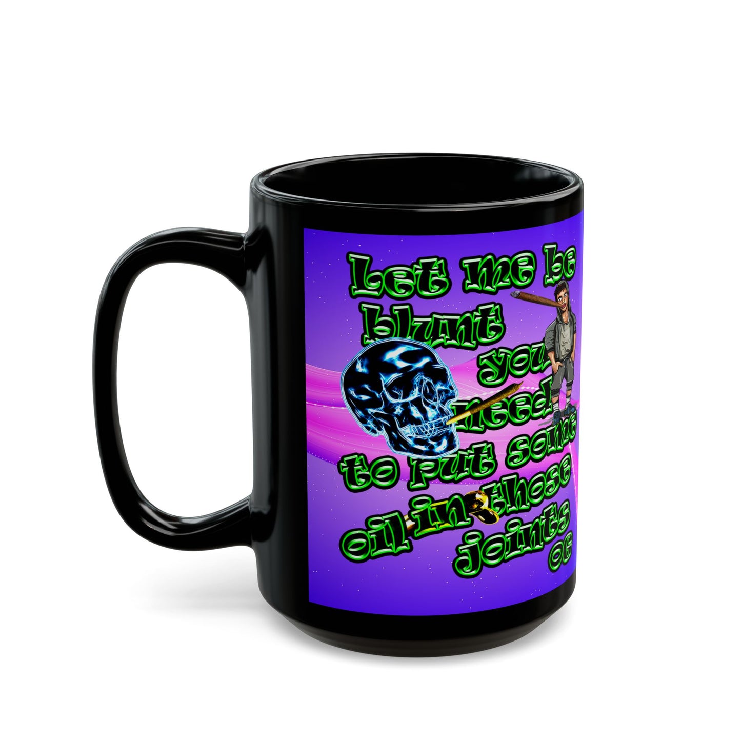 og - Black Mug (purple-pink wave)