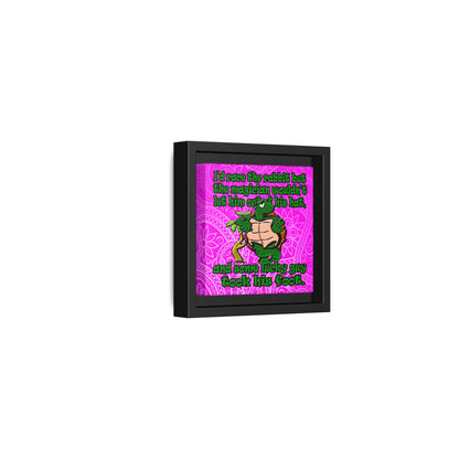 turtle race - framed canvas art (pink swirl)