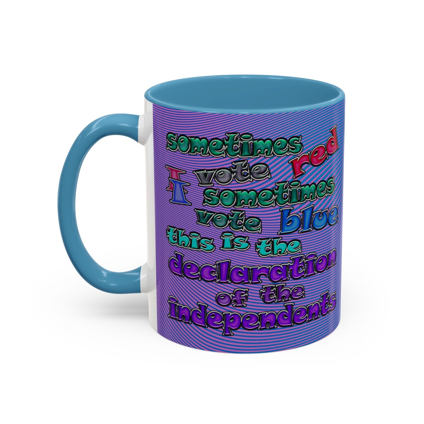 declaration of the independents - Accent Mug (light blue-purple wave)