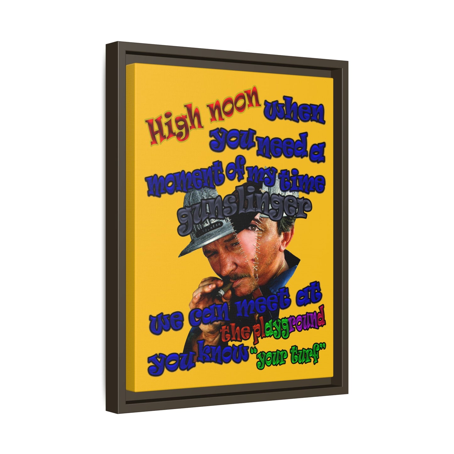 high noon - framed canvas art (yellow)
