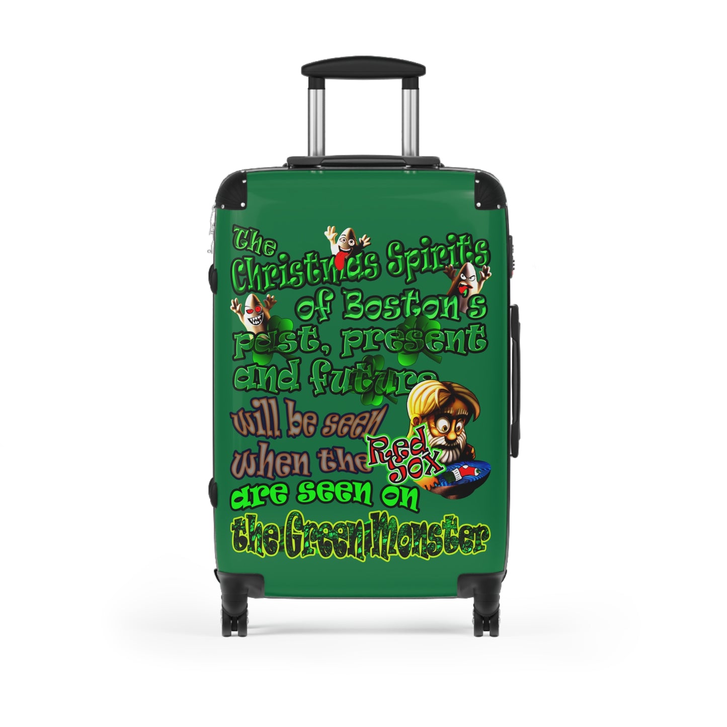 christmas spirits of boston - Suitcase (dark green)