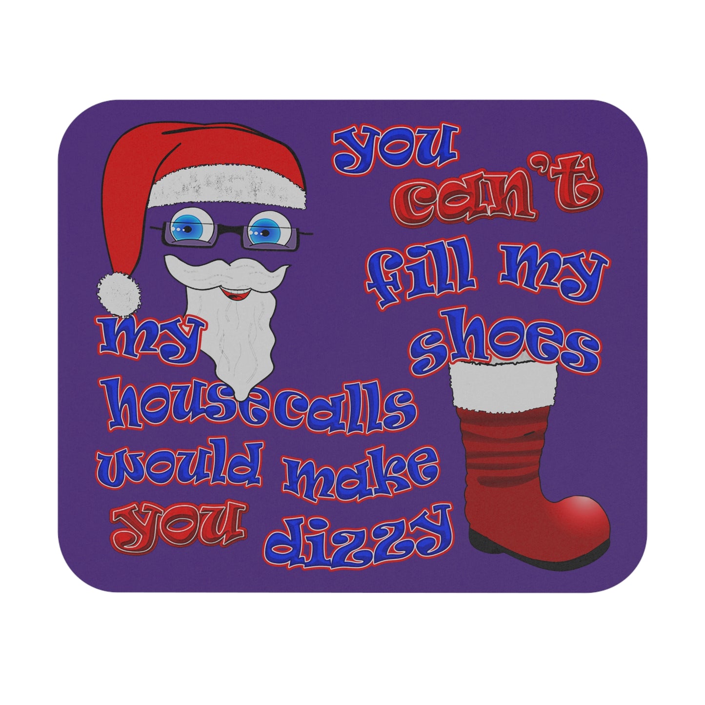 santa's shoes - Mouse Pad (Rectangle) (purple)