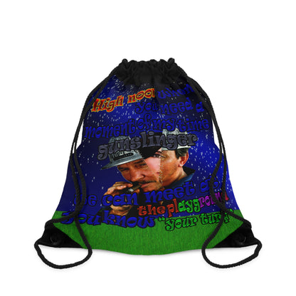 high noon - Drawstring Bag ('snoops' background)