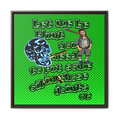 og - framed canvas art (logo green)