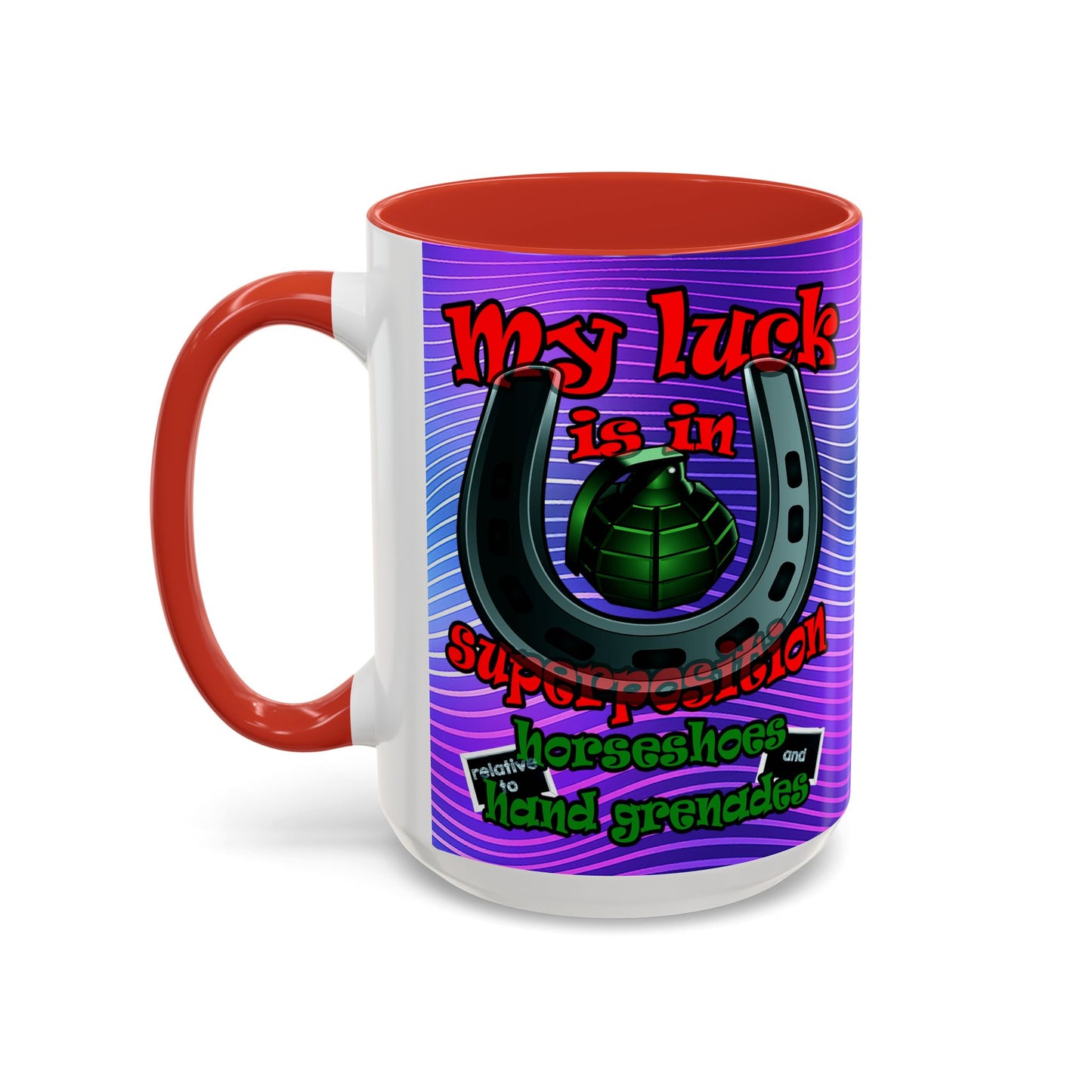 my luck - Accent Mug (purple wave)