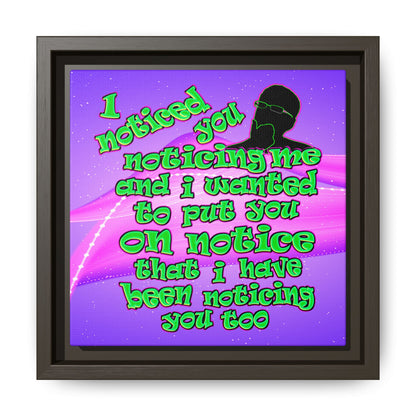 noticed you noticing - framed canvas art (purple-pink wave)