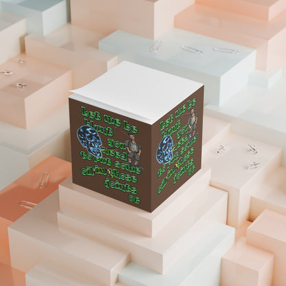 og - note cube (brown)