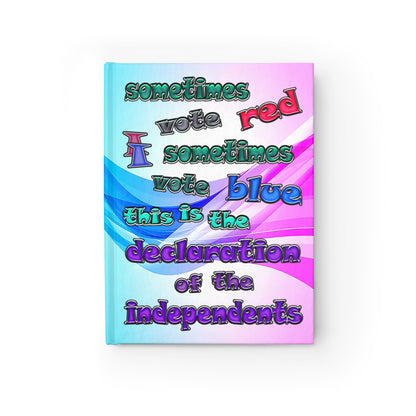 declaration of the independents - journal-lined (light blue-pink wave)
