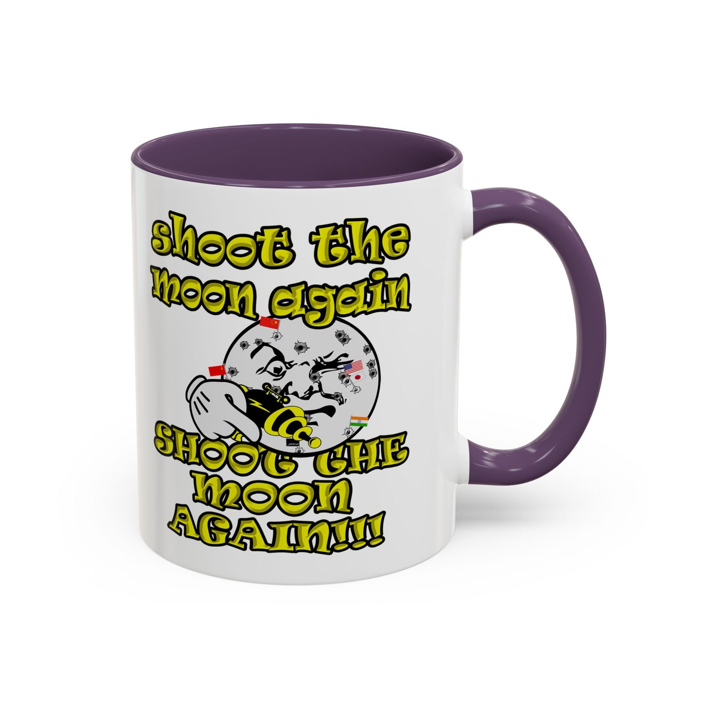 shoot the moon again - Accent Mug (white)