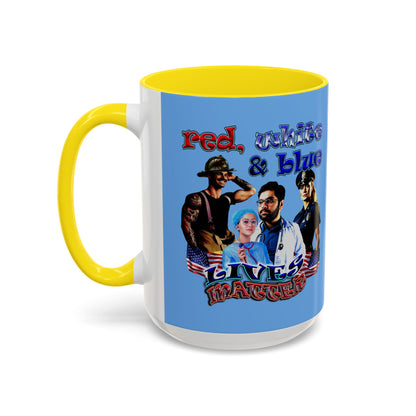 rw&b lives matter - Accent Mug (light blue)