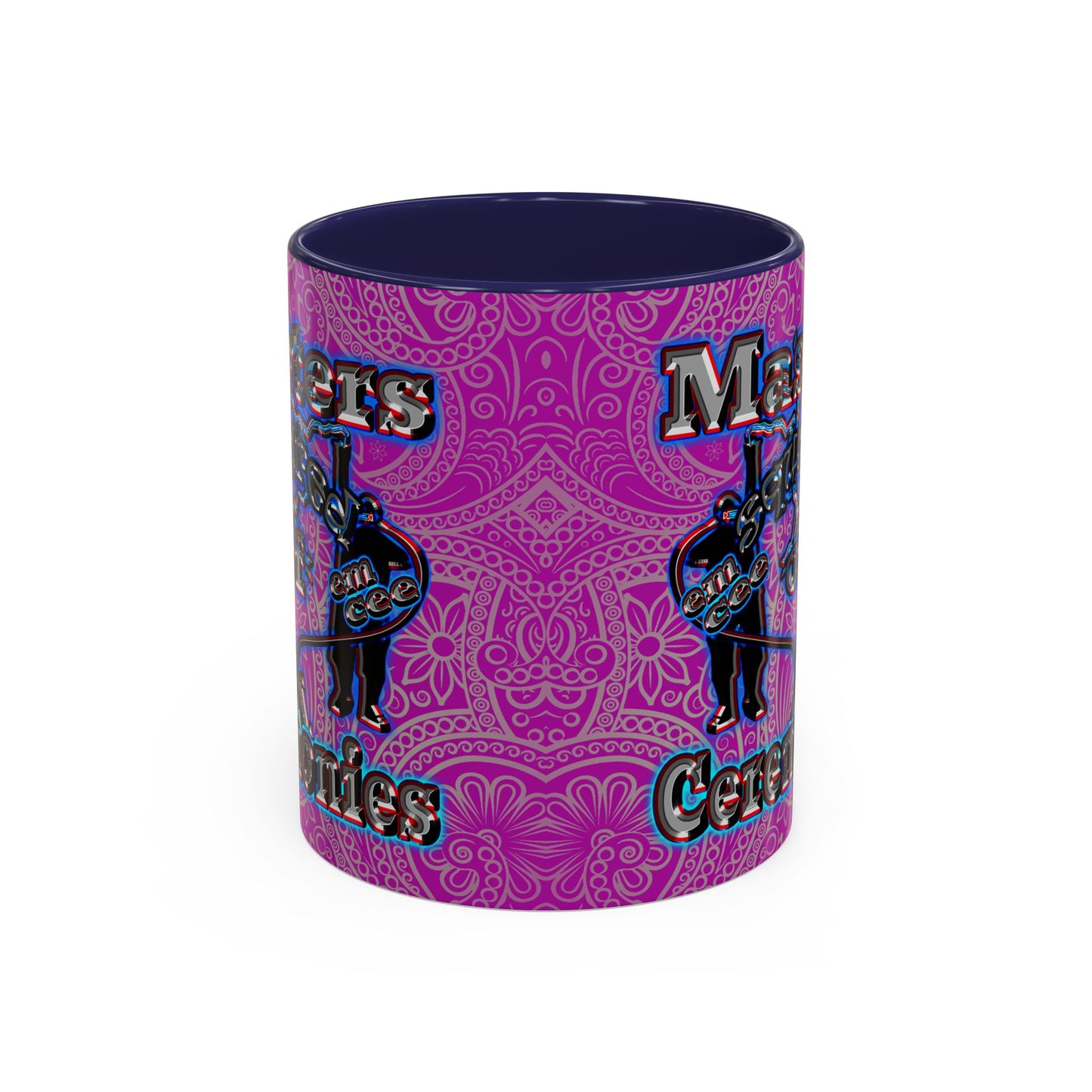 em cee squared - Accent Mug (pink swirl)