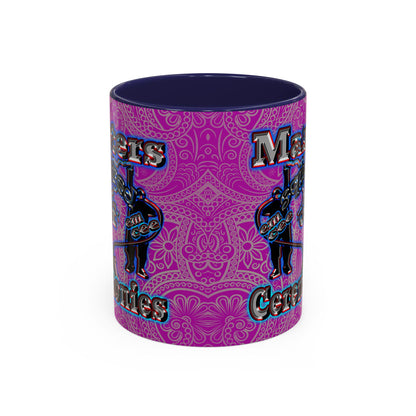 em cee squared - Accent Mug (pink swirl)