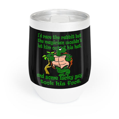 turtle race - Chill Wine Tumbler (black)