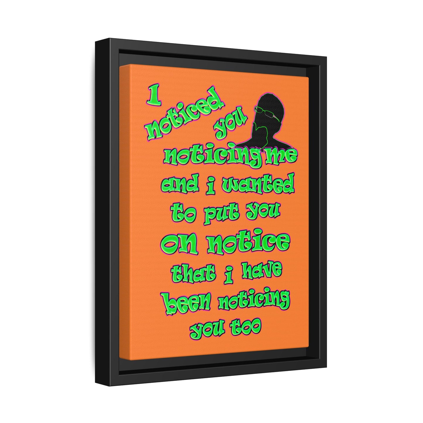 noticed you noticing - framed canvas art (crusta)