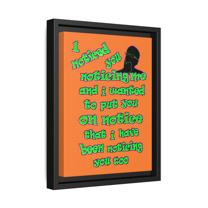 noticed you noticing - framed canvas art (crusta)