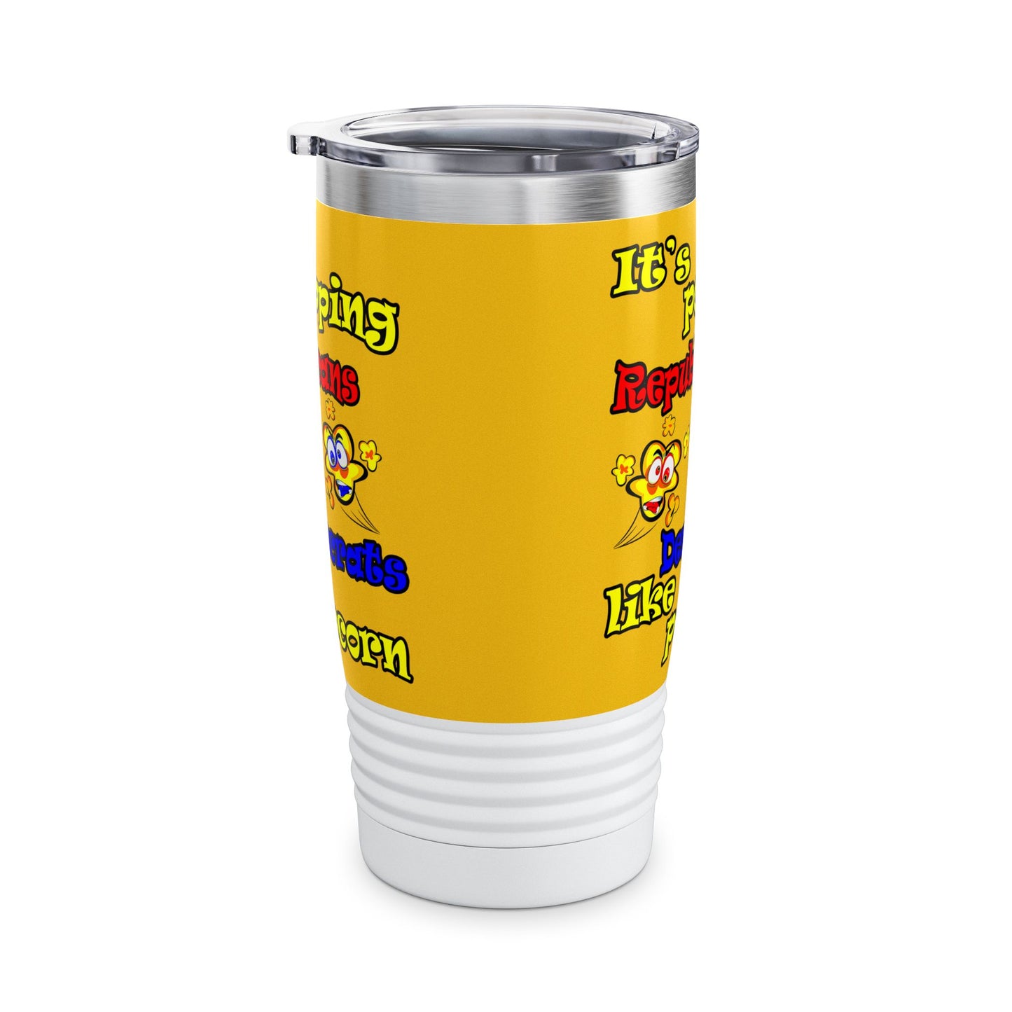 popping like popcorn - Ringneck Tumbler, 20oz (yellow)