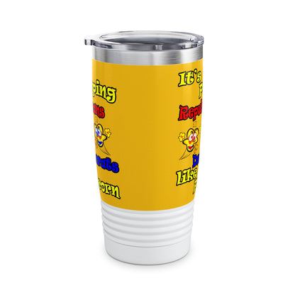 popping like popcorn - Ringneck Tumbler, 20oz (yellow)