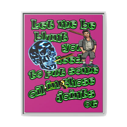 og - framed canvas art (pink)