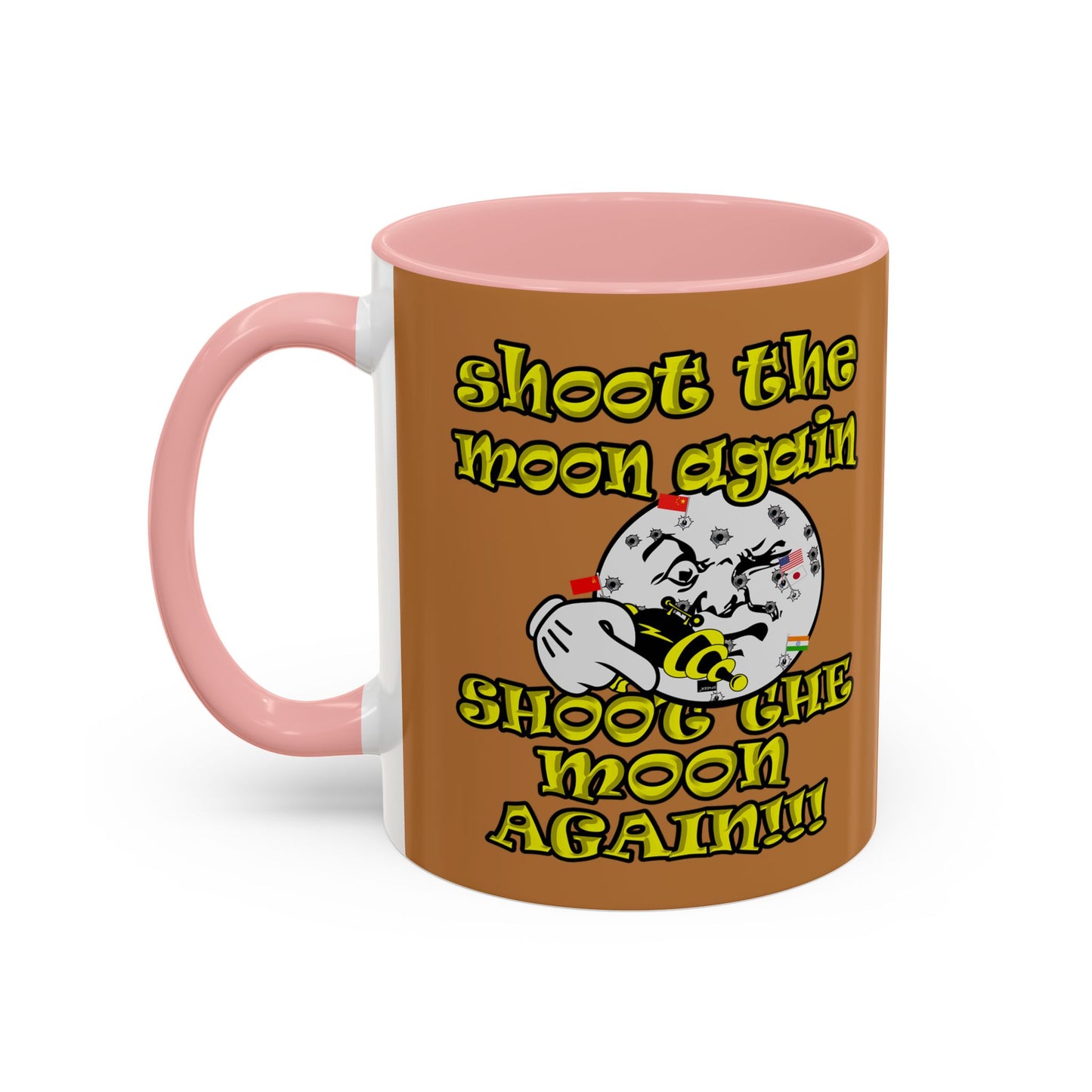shoot the moon again - Accent Mug (light brown)