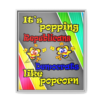 popping like popcorn - framed canvas art (rainbow split)