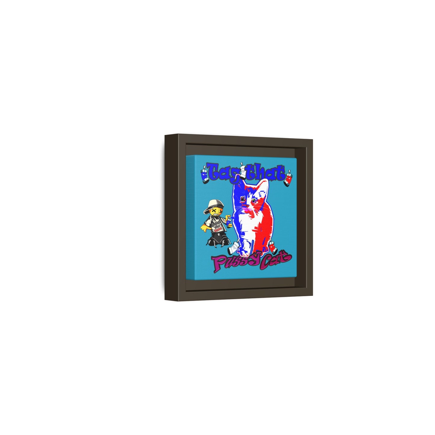 tag that - framed canvas art (turquoise)