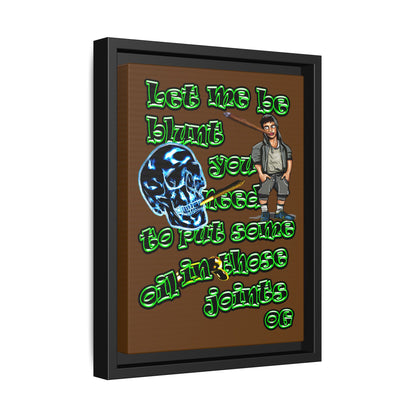 og - framed canvas art (brown)